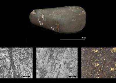 کشف ذرات طلا روی ابزار های سنگی 4 هزارساله